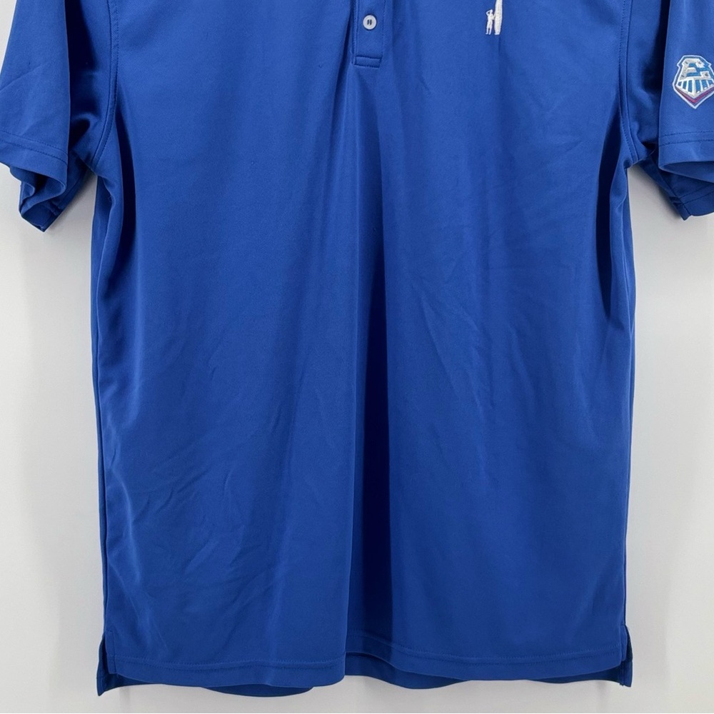 johnnie-O Mens Blue Short Sleeve Performance Polo Logo left sleeve Size LG - Picture 3 of 12